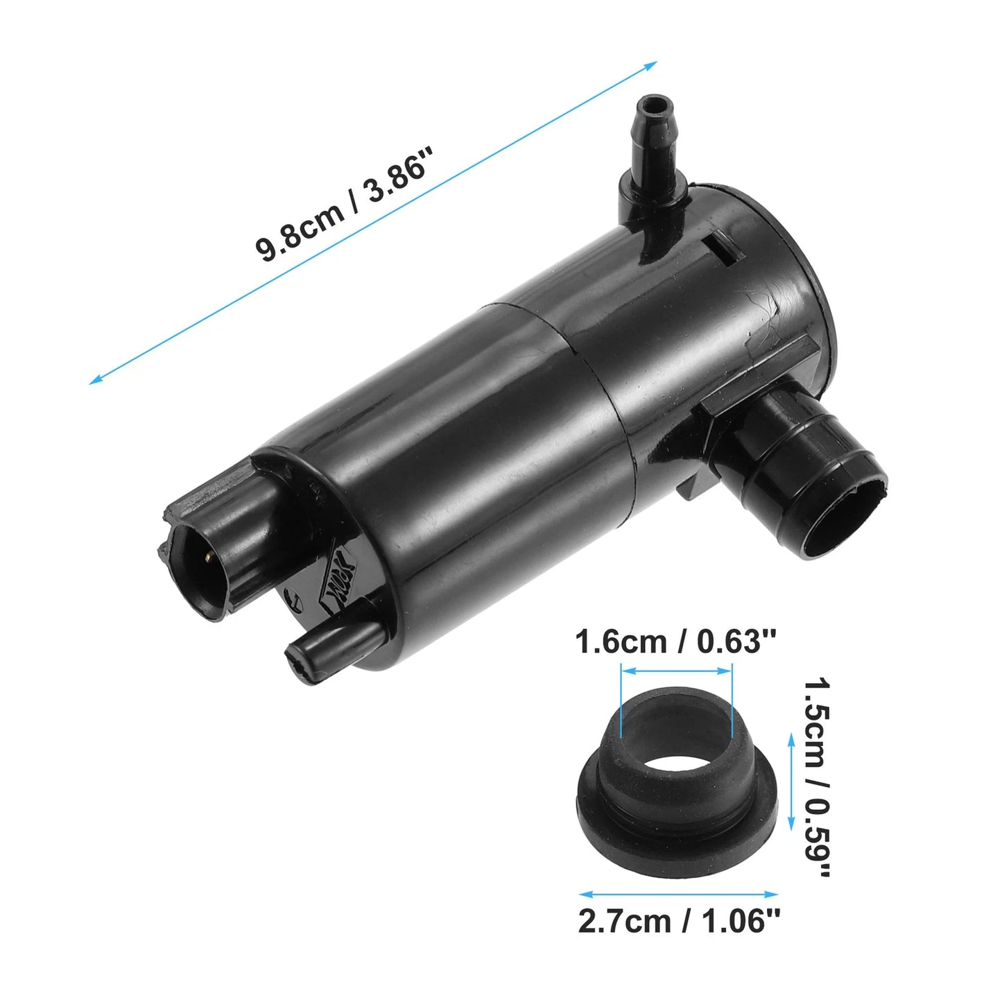 Windshield Washer Motor Pump Set with Grommet for Nissan Altima Rogue (2007-2019)
