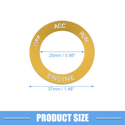 Engine Start Button Sticker for Dodge Charger Challenger Aluminum Gold Tone