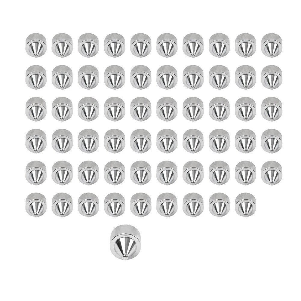 60x Chrome Engine Bolt Caps for Harley Heritage Softail Breakout Sportster