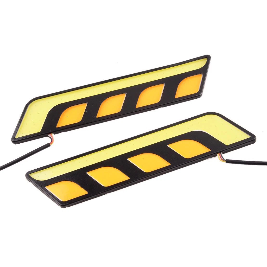 DC 12V White Amber COB LED DRL Fog Lights for Car