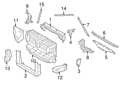 Left Radiator Bumper Bracket Support for BMW 5 6 7 Series (F07 F10 F11 F12 F13)