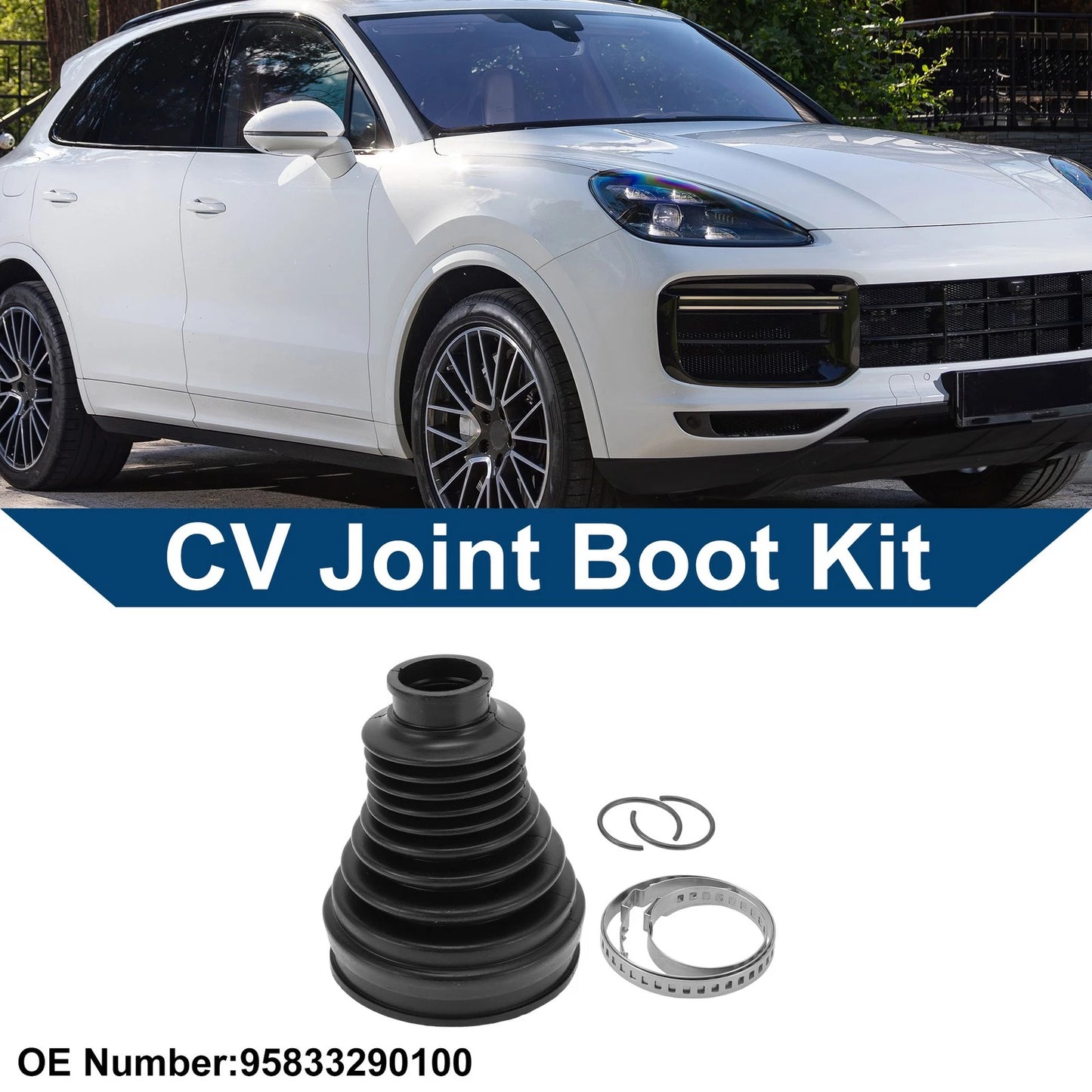 Outer CV Joint Boot Kit w/ Clamps for Porsche Cayenne (2011-2018)