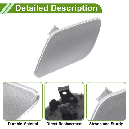 Left Washer Nozzle Cover for Porsche Cayenne 92A Silver Tone