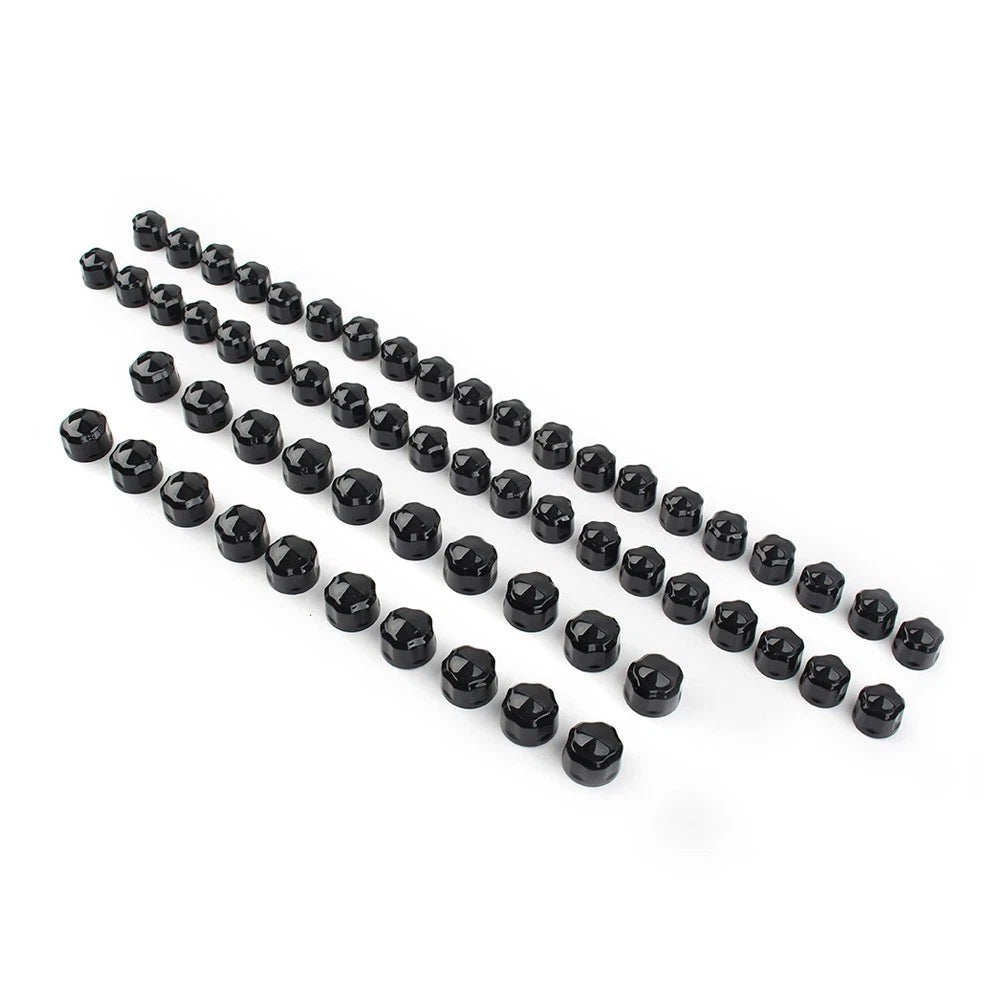 Black Engine Bolt Caps Cover for Harley Touring Road Street King Glide Softail