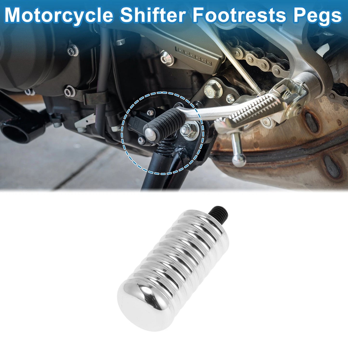 Shifter Footrests Peg Silver Tone for HARLEY-DAVIDSON XL883R