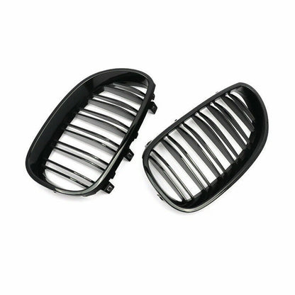 Front Kidney Twin Fins Grilles for BMW E60 E61 M5 5 Series (2003-2010)