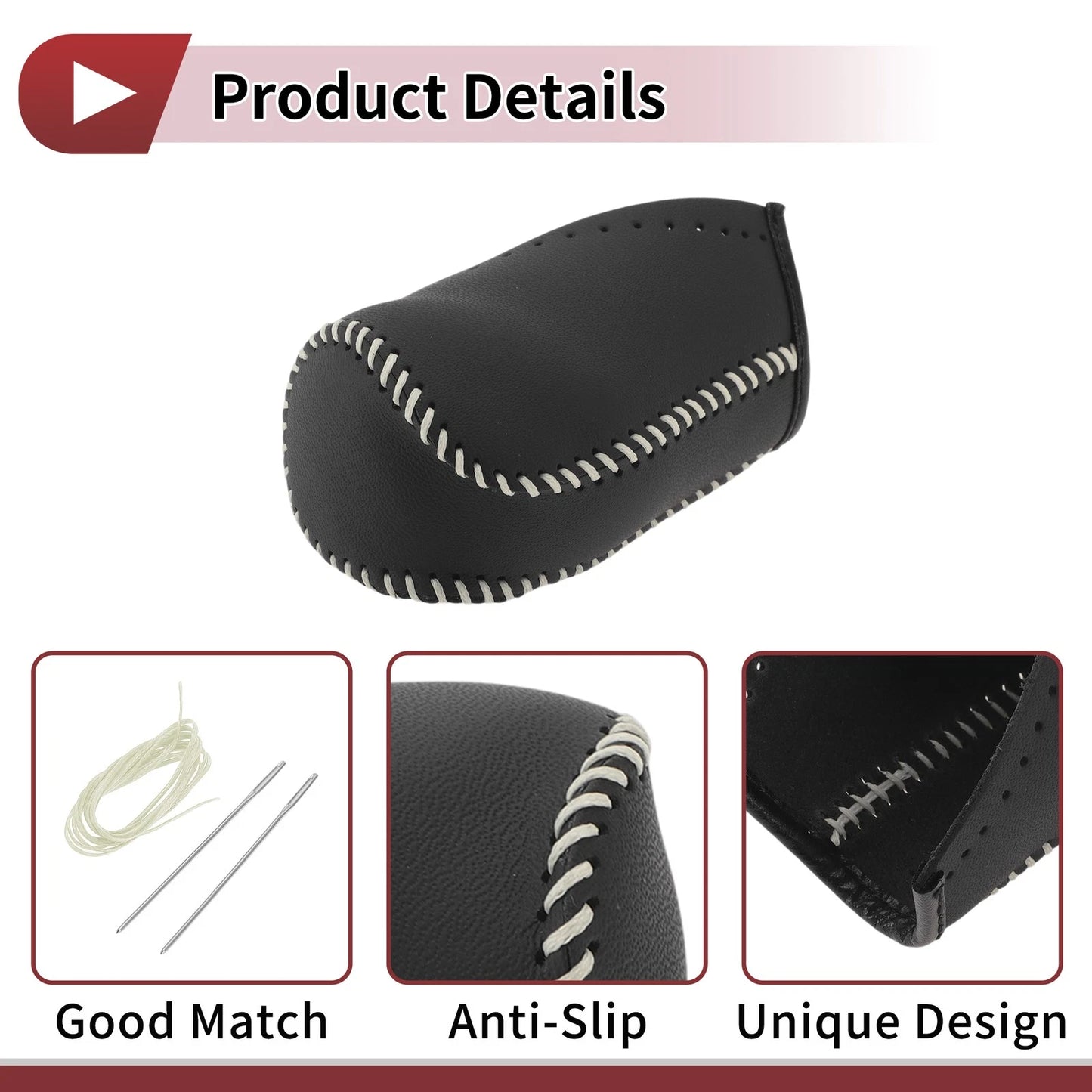 Car Gear Shift Knob Cover for Toyota Corolla (2014-2018) Beige Faux Leather