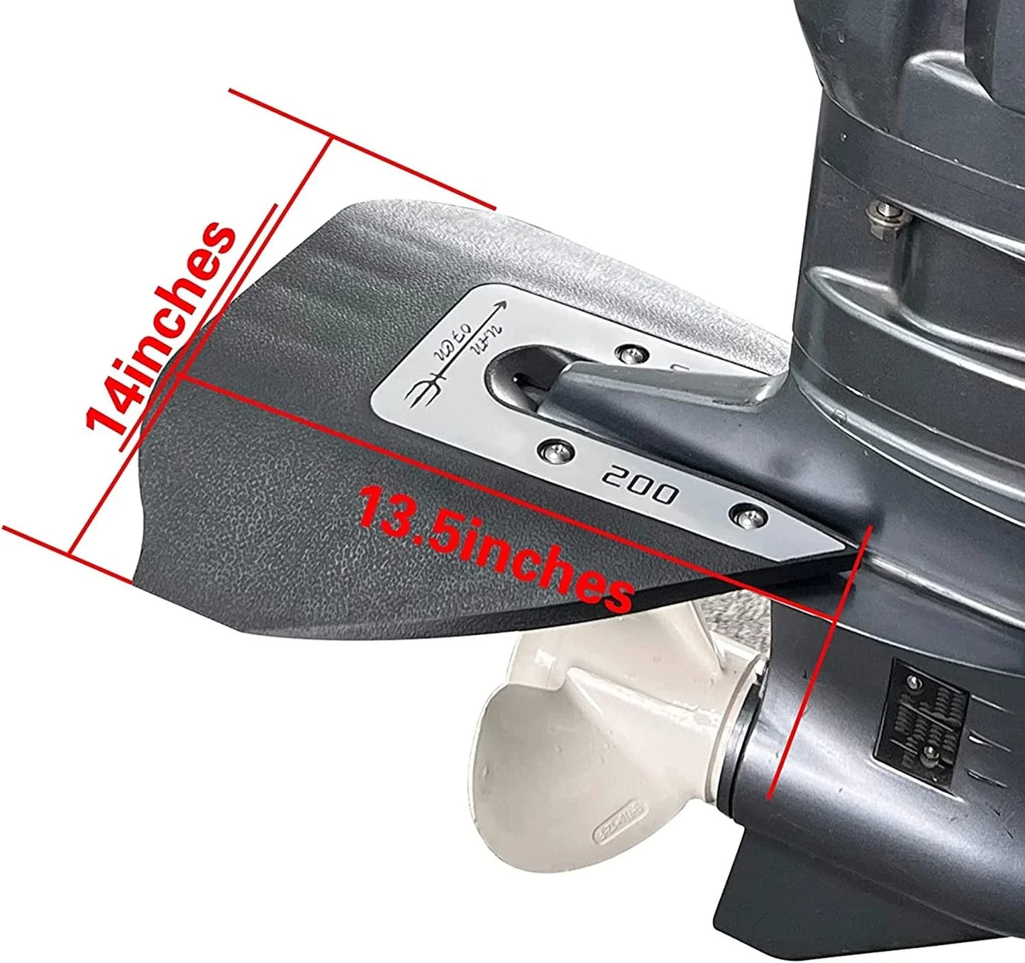 Sport 200 Black Hydrofoil for 8-40HP Stabilizer Outboard Lower Unit Boat