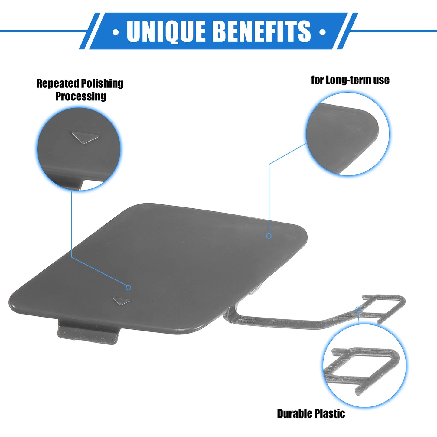 Rear Bumper Tow Hook Eye Hole Cover for BMW 3 F30 (2012-2015) Gray
