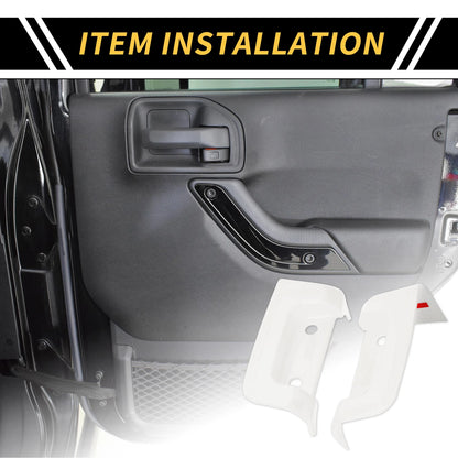 Rear Door Latch Lock Cover Trim for Jeep Wrangler JL JLU (2018-2024) White