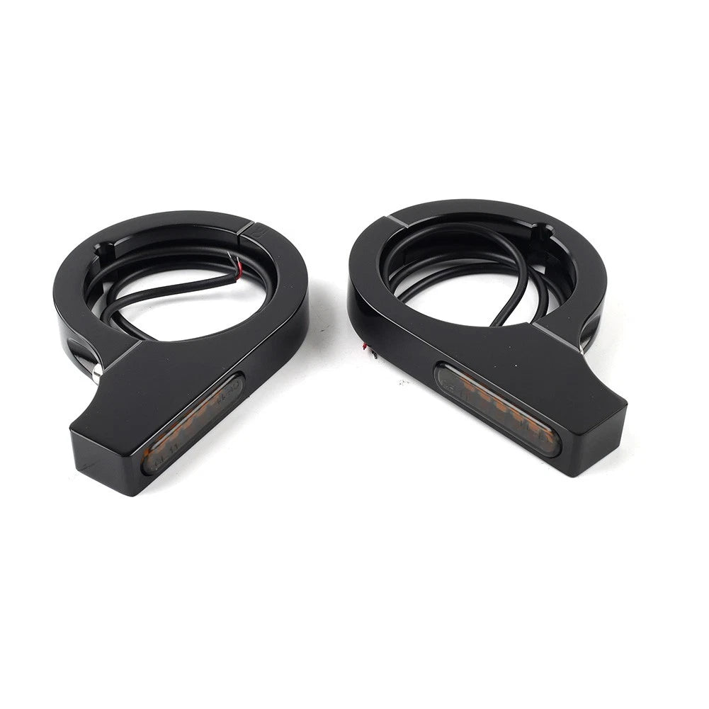 46-50MM LED Turn Signal Light Indicator Amber for Harley Touring Dyna (2006-2023)