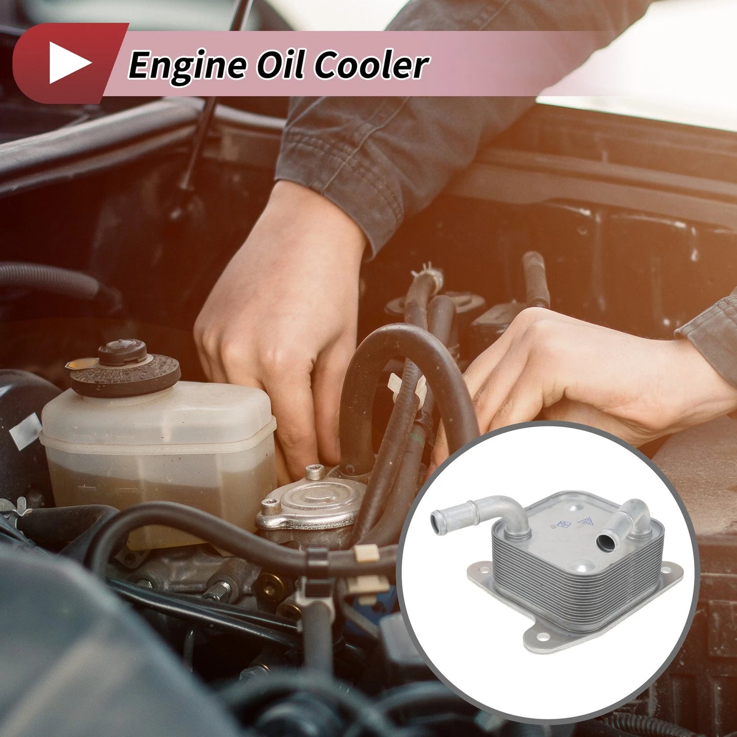 Engine Oil Cooler for Car (1 Pcs) - Compatible with Make & Model