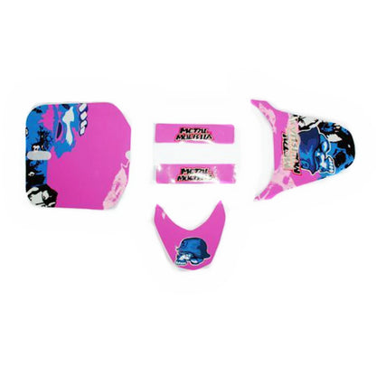 Pink Metal Mulisha Decals Graphics Sticker Kit for CRF50 (2004-2023)
