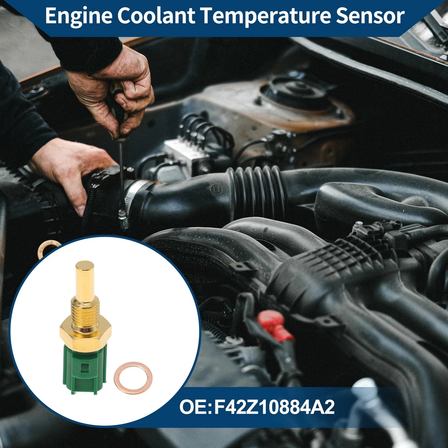 Engine Coolant Temperature Sensor for Ford (F42Z-10884-A2)