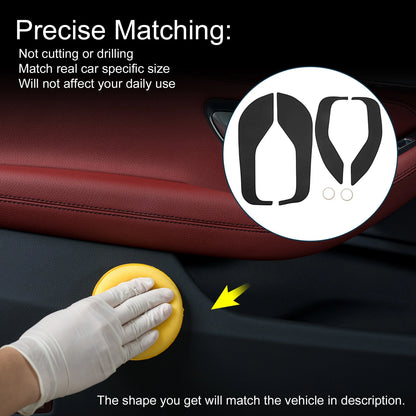 Car Door Anti Kick Pad Sticker Protector for Ford Mustang (2022) - Black