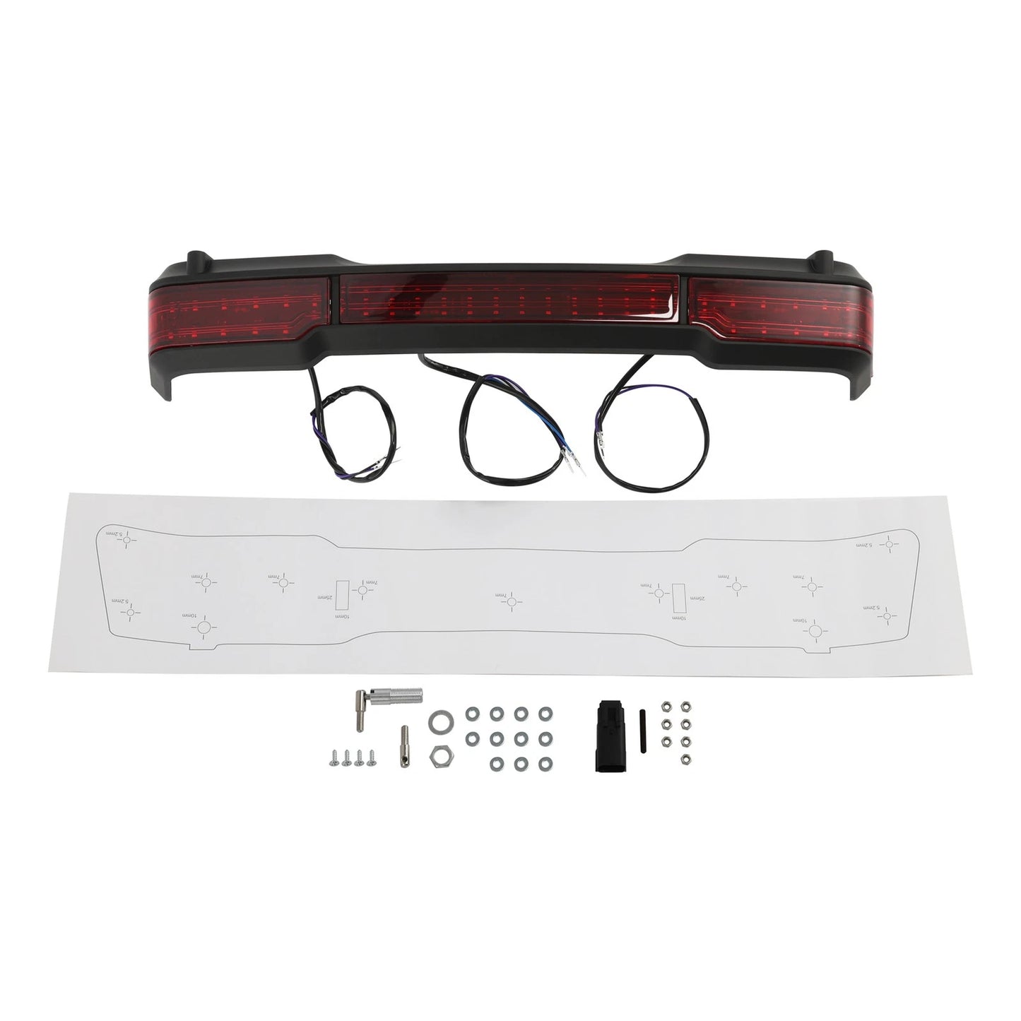 LED Brake Tail Light Side Marker for Harley King Trunk Touring (1997-2008)