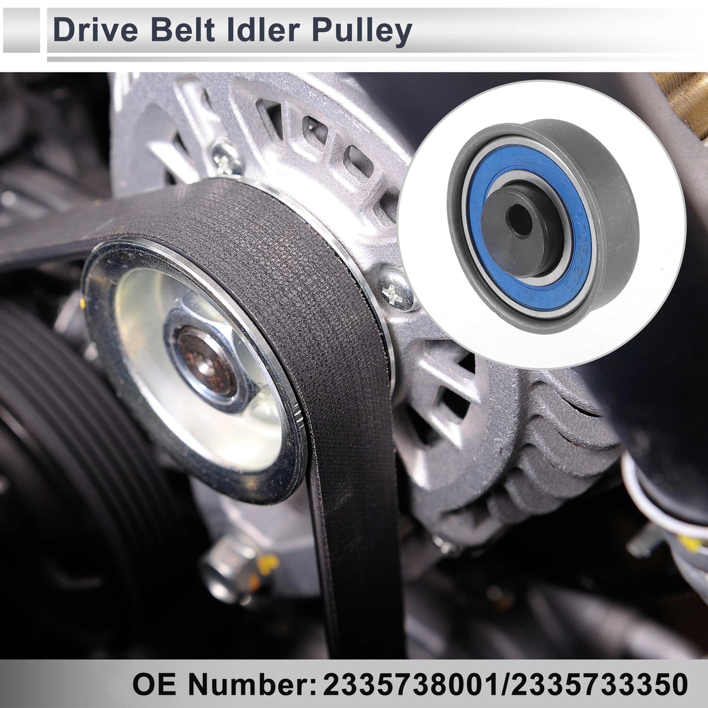 Drive Belt Idler Pulley for Hyundai Santa Fe (2001-2004) 1 Pc