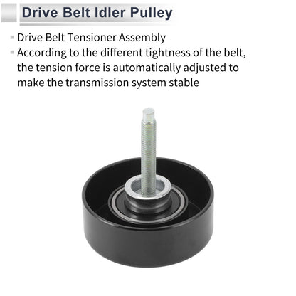 Drive Belt Idler Pulley for Volvo S40 (2009-2012) 1 Pc Black