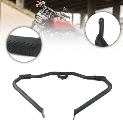 Black Engine Guard Highway Crash Bar for Harley Softail Fat Bob Deluxe (2018-2023)