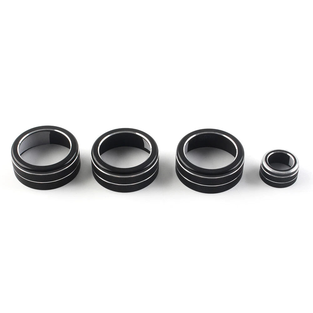 4 x AC Climate Control Knob Ring Covers for Honda Civic (2022 - Present) Black