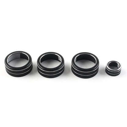 4 x AC Climate Control Knob Ring Covers for Honda Civic (2022 - Present) Black