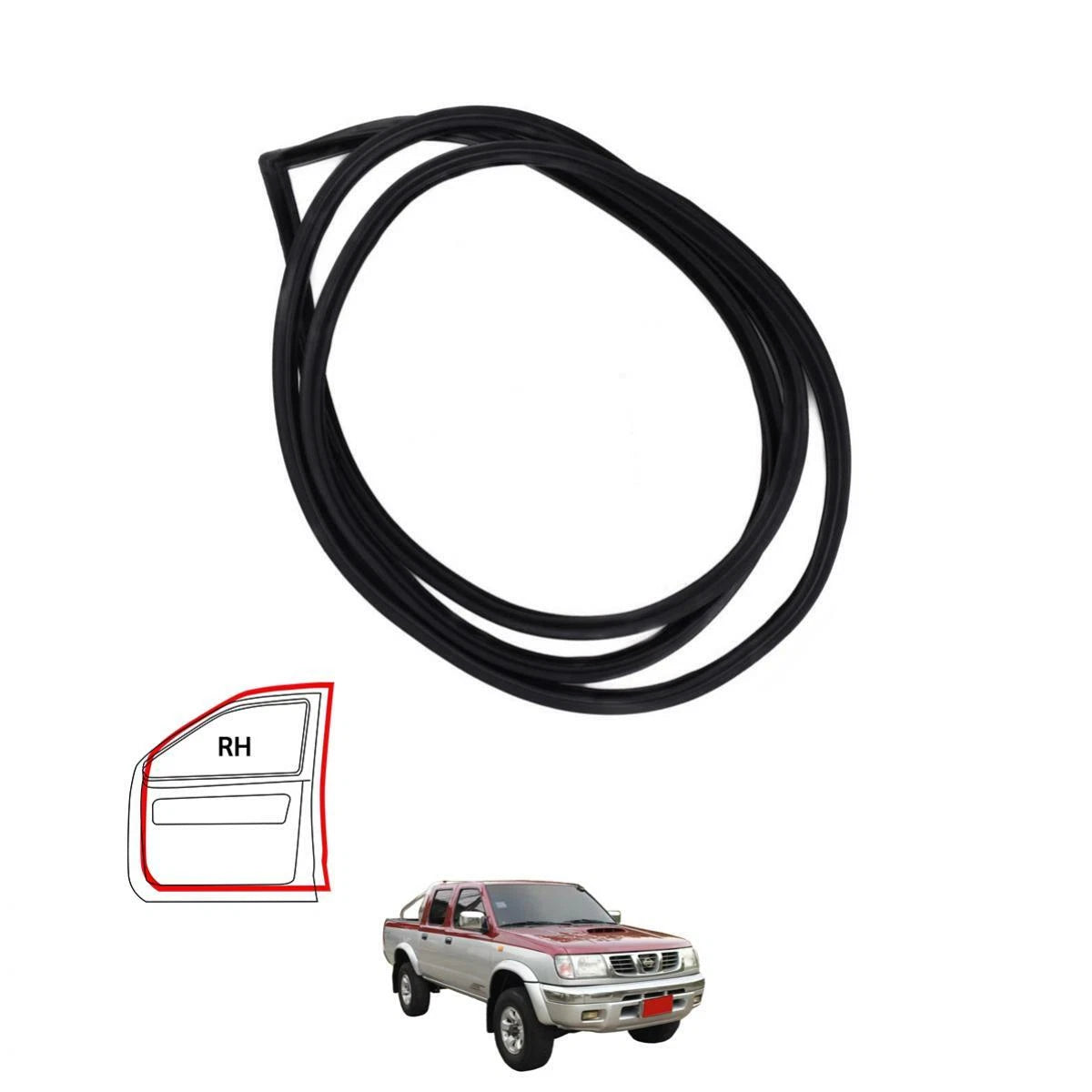 Weatherstrip Door Rubber Seal R-F Fits Nissan D22 Frontier Navara 1998-2005 D10