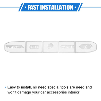 5 Pcs AC Control Switch Button Covers for Toyota Highlander (2014-2019)