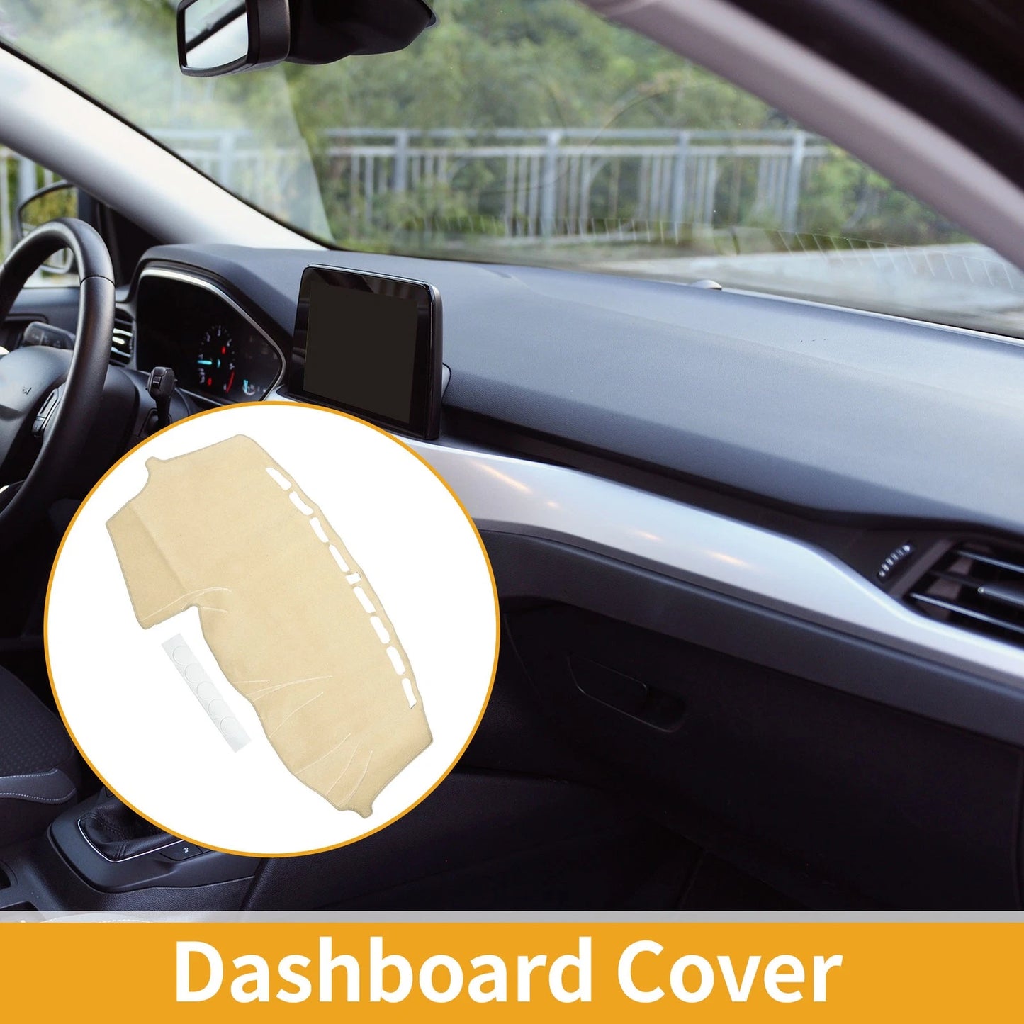 Dashboard Cover Mat for Ford Focus (2012-2018) - Beige 1 x Carpet