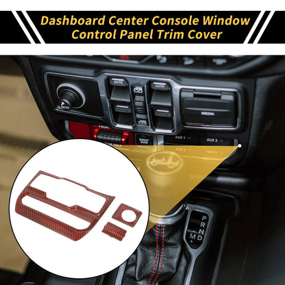 Dashboard Center Console Window Control Panel Cover for Jeep (2020-2023)