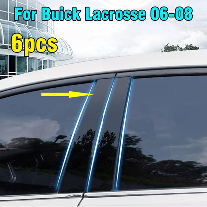 6 x Window Pillar Posts Door Trim Cover for Buick Lacrosse (2006–2008)
