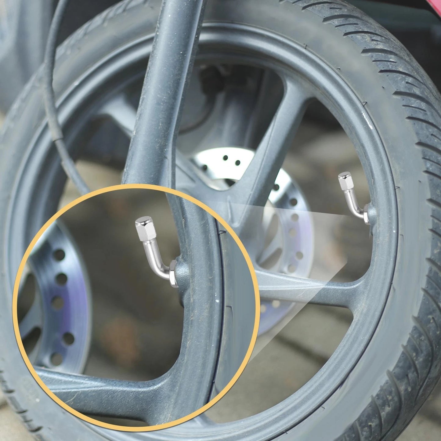 4pcs 90 Degree Tyre Valve Stem Extension Extenders for Motorcycle