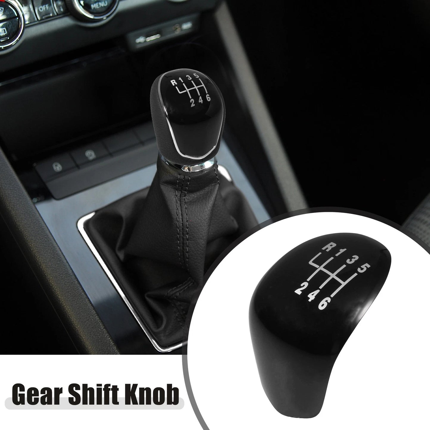 6 Speed Manual Gear Shift Knob for Ford Fiesta Focus C-MAX Kuga (2008-2017)