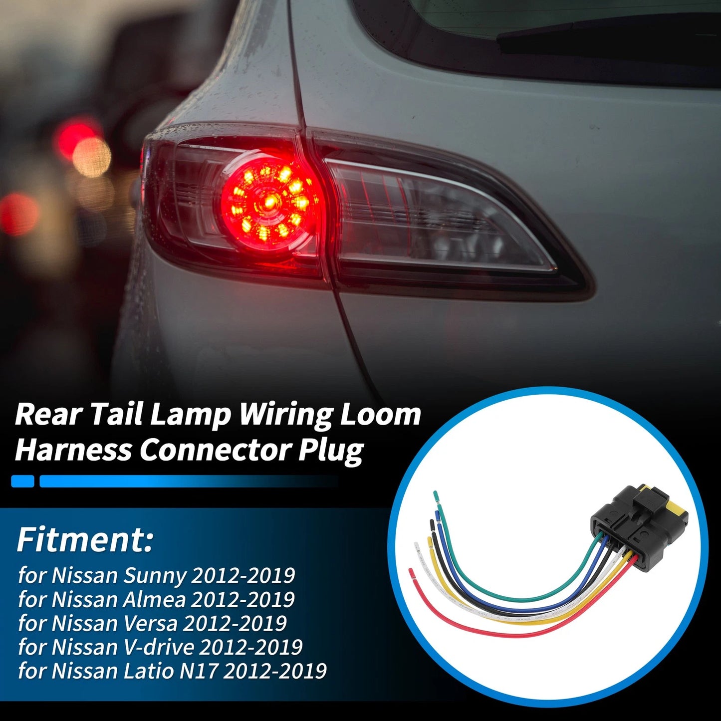 Rear Tail Light Harness for Nissan Sunny (2012-2019)