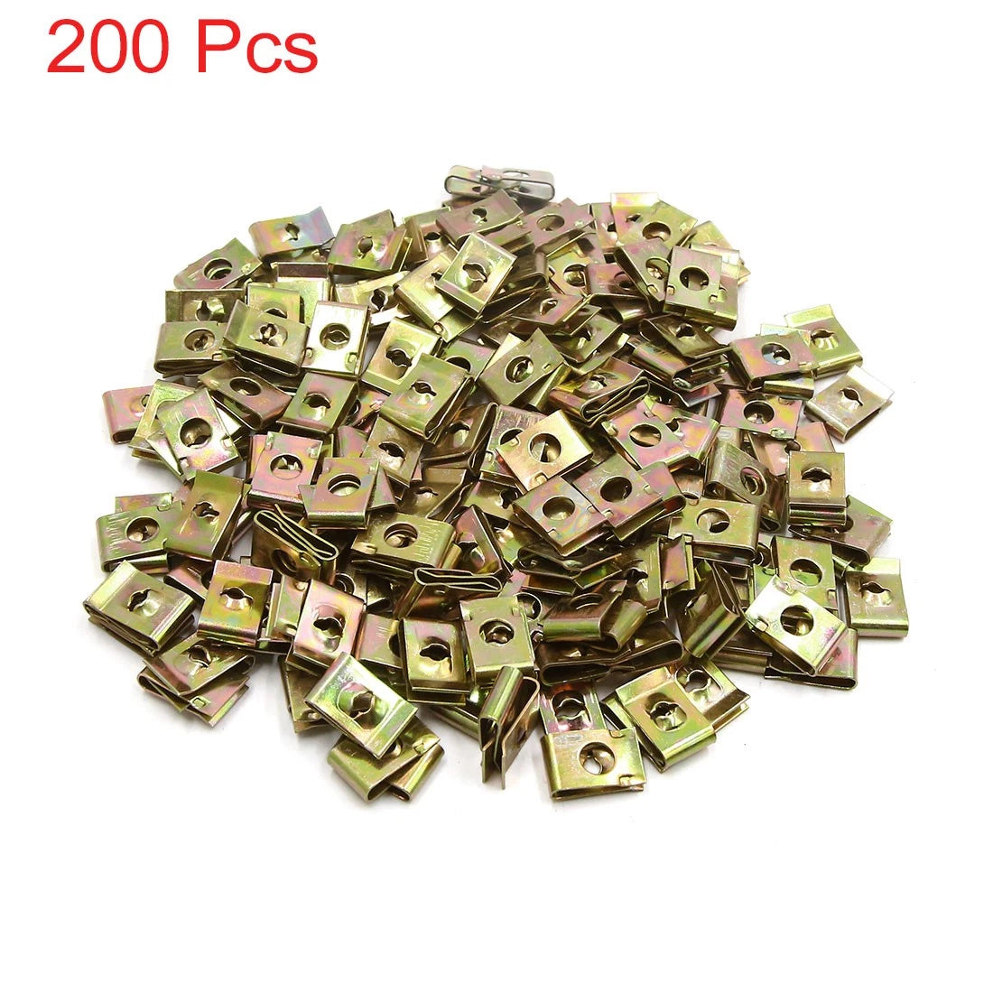 200pcs Bronze Tone Metal Bolts Fasteners Clips Screws for Motorcycle Scooter