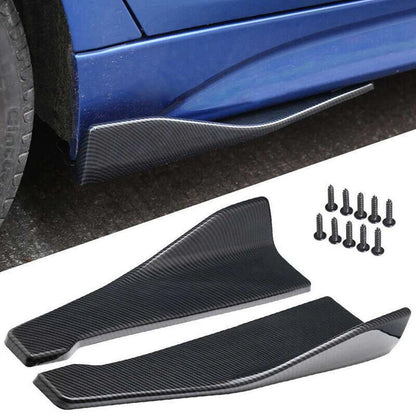 2 x 48CM Universal Carbon Fiber Rear Bumper Lip Spats