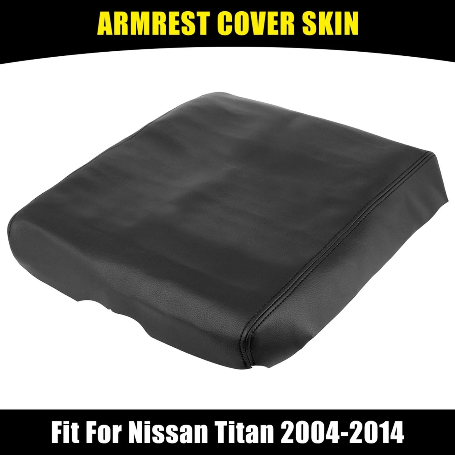 Center Console Lid Armrest Cover for Nissan Titan (2004-2014) Black
