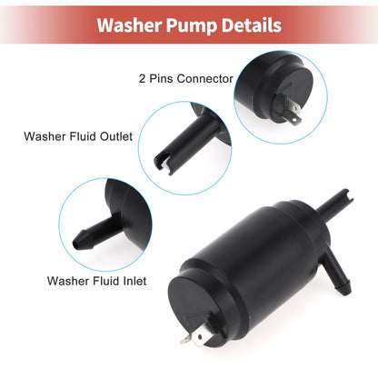 Windshield Washer Pump w/Grommet for Fiat Ducato (2006-2023)
