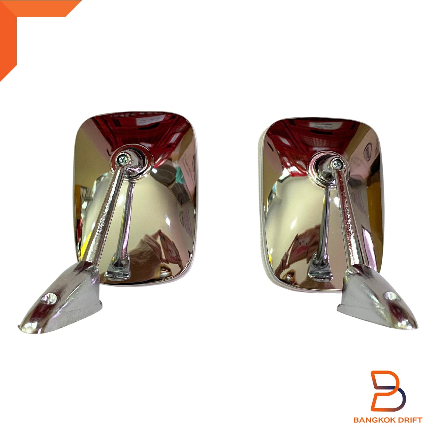 Chrome Fender Door Wing Mirrors for Ford F-100 F-Series Ranger (1962-1972)