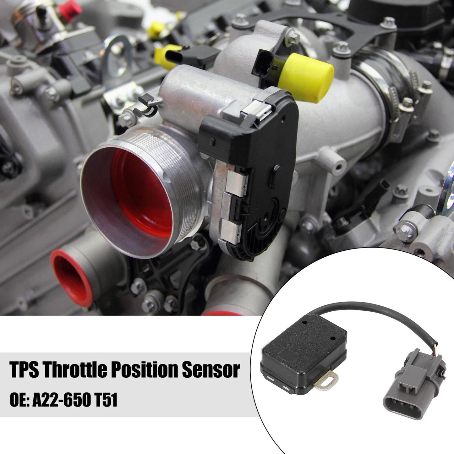 Throttle Position Sensor 3 Pins for Nissan (A22-650 T51)