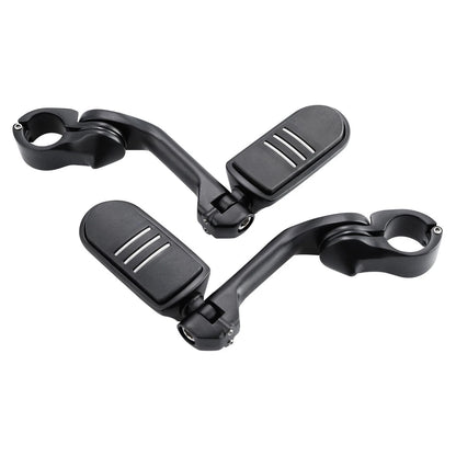 1 1/4'' Matte Long Angled Footpegs Mount Engine Guard Pegstreamliner