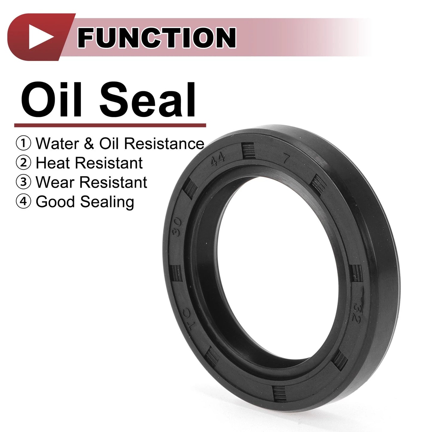 Rotary Shaft Seal 30x44x7mm 5 pcs Nitrile 70D Rubber Oil Seal for All