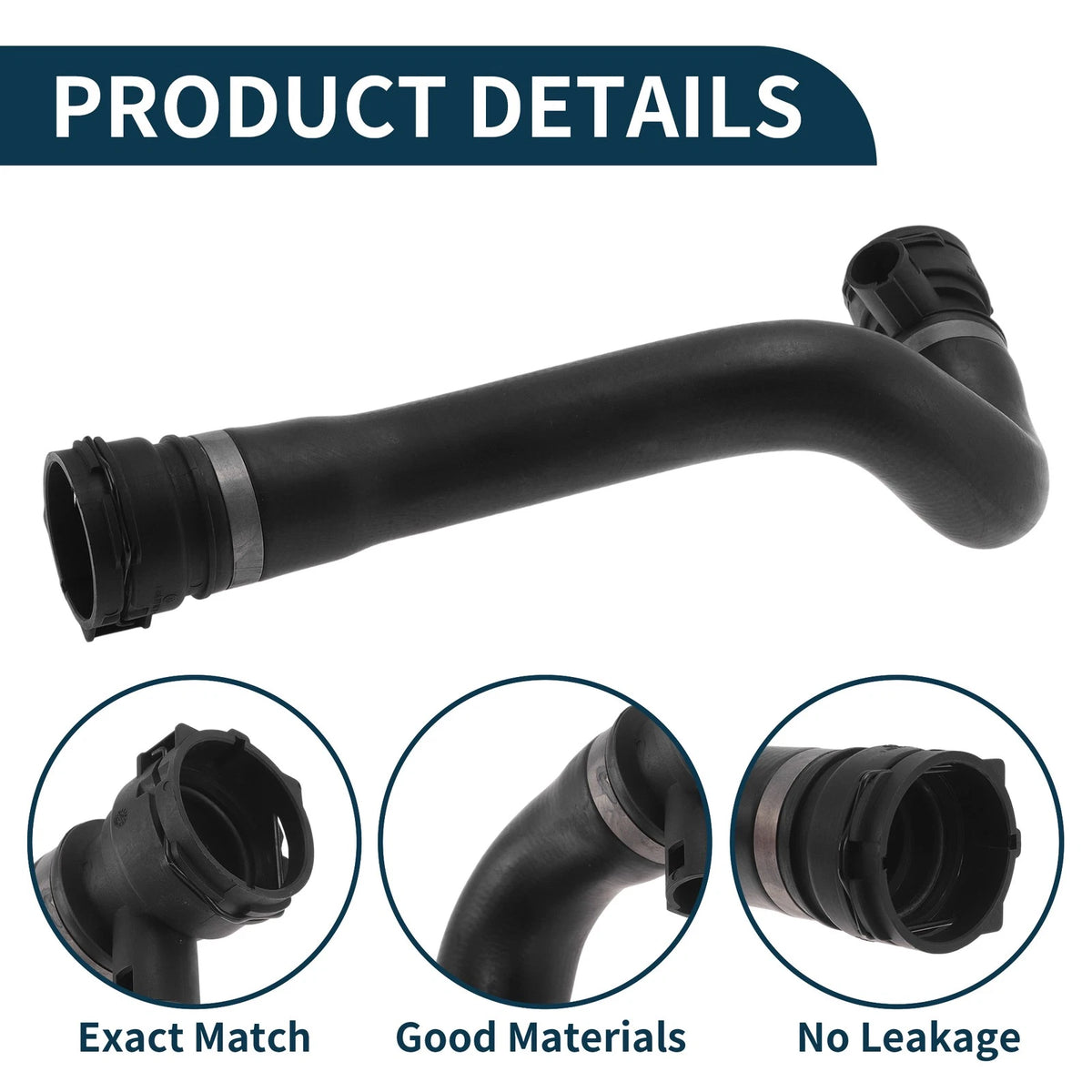 Radiator Hose for BMW 7 Series 2003-2008 (2 x No.17127526616)