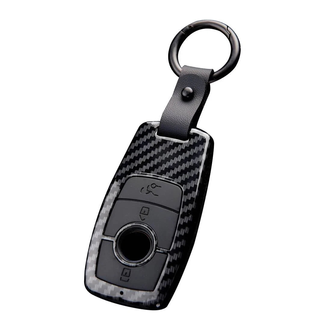 Carbon Fiber Style Key Fob Cover for Mercedes Benz A C E S CLA GLE GLS Class