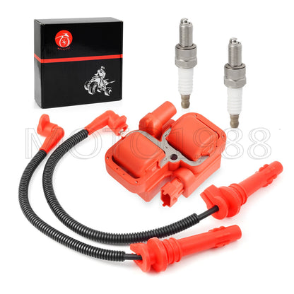 Ignition Coil Spark Plug w/Wire for Polaris RZR XP 4 S 900/1000/RS1 Turbo