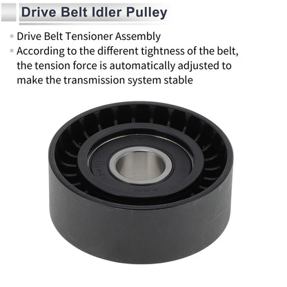 Drive Belt Idler Pulley for Porsche Cayenne (2011-2018) Black 1 x Piece