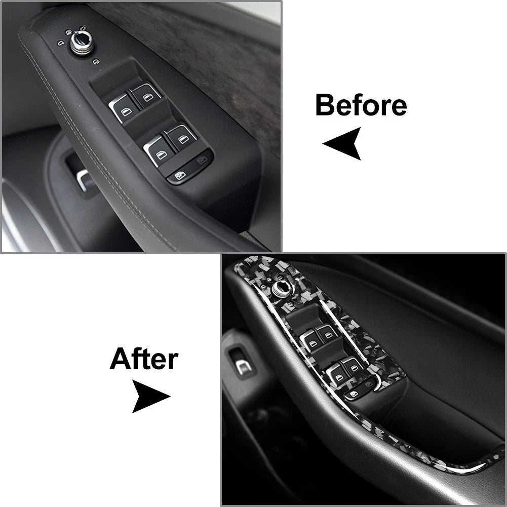 4 x Door Window Lift Switch Button Panel Cover Trim for Audi Q5 SQ5 (2008-2017)