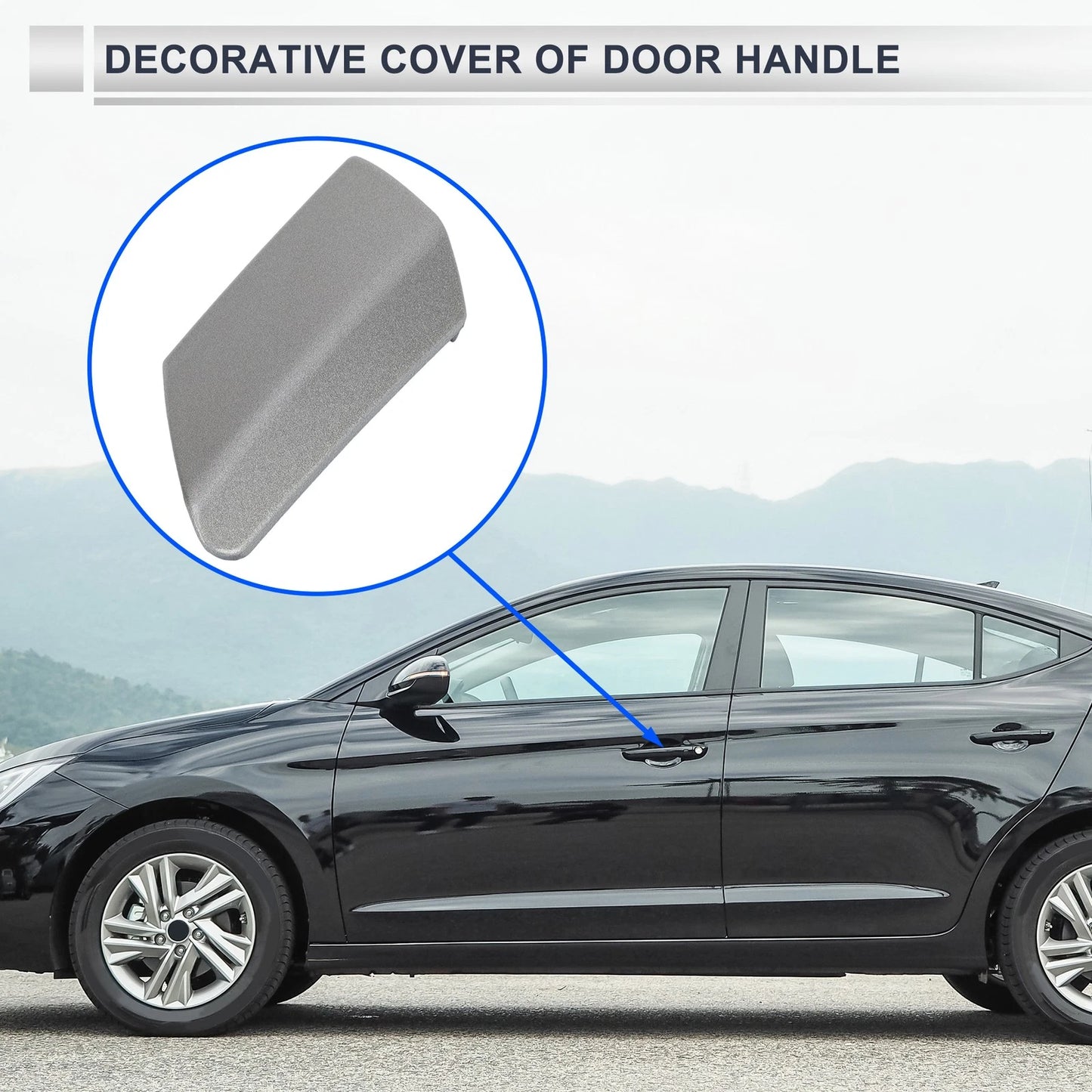 Front Left Door Knob Cover for BMW 7-Series G11 (2017-2022) Silver Tone
