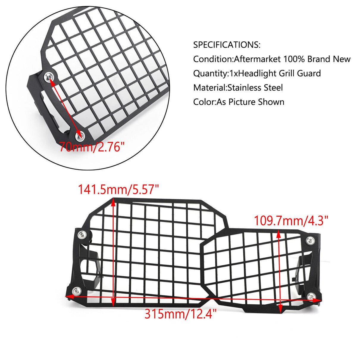 Headlight Protector for BMW F800GS F700GS F650GS (2008-2017)