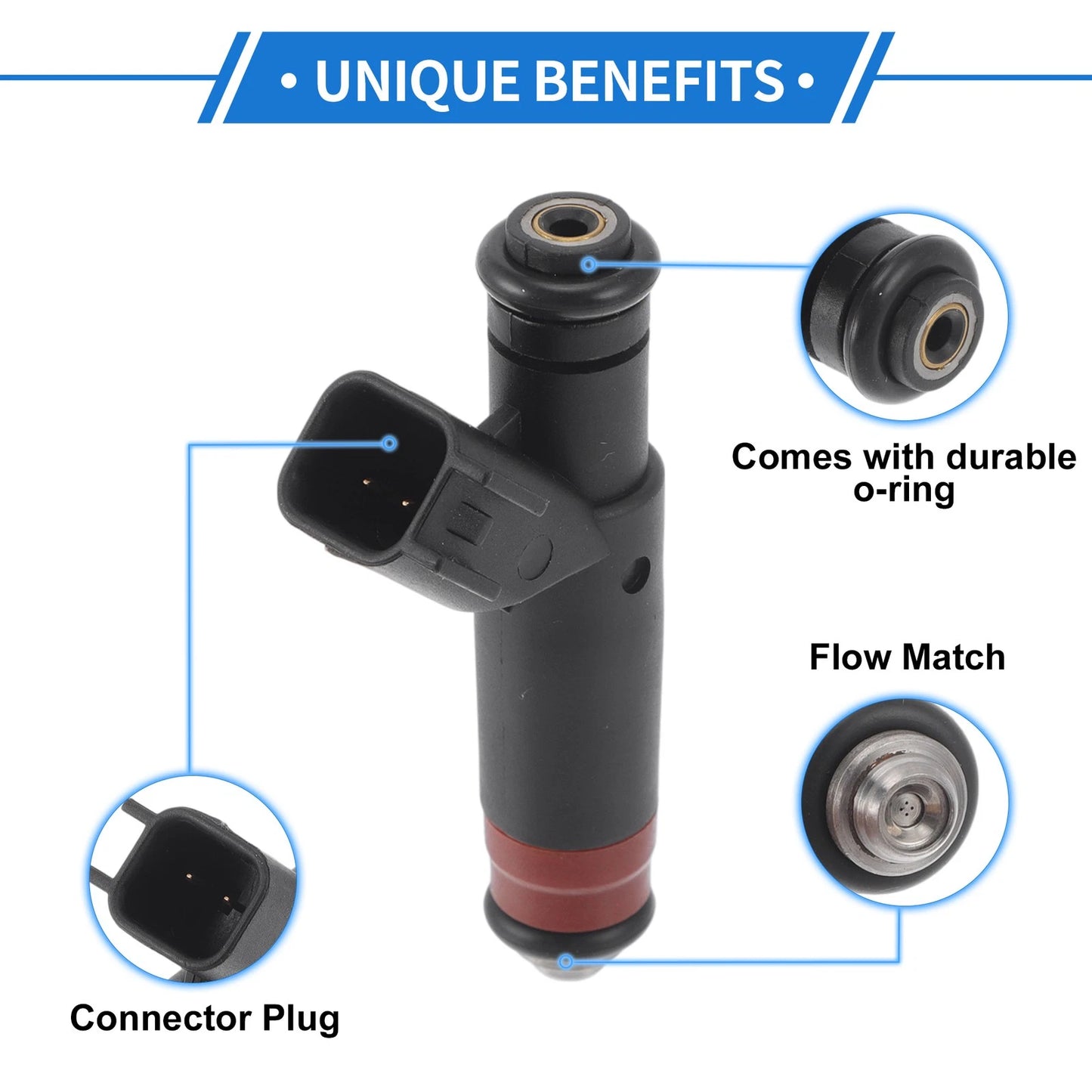 Fuel Injector for Ford Taurus 3.0L V6 (2000-2005) - 1 x YF1EF4C