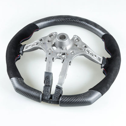 Steering Wheel Matte Carbon Suede for BMW F10 F11 F07 F12 F13 F06 F01 F02 (2010-2017)